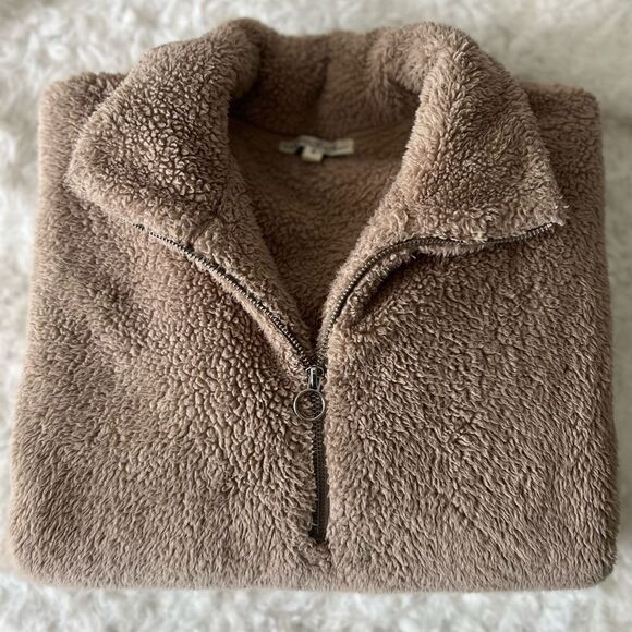 Express oversized fuzzy quartz zip sweater - Picture 4 of 5